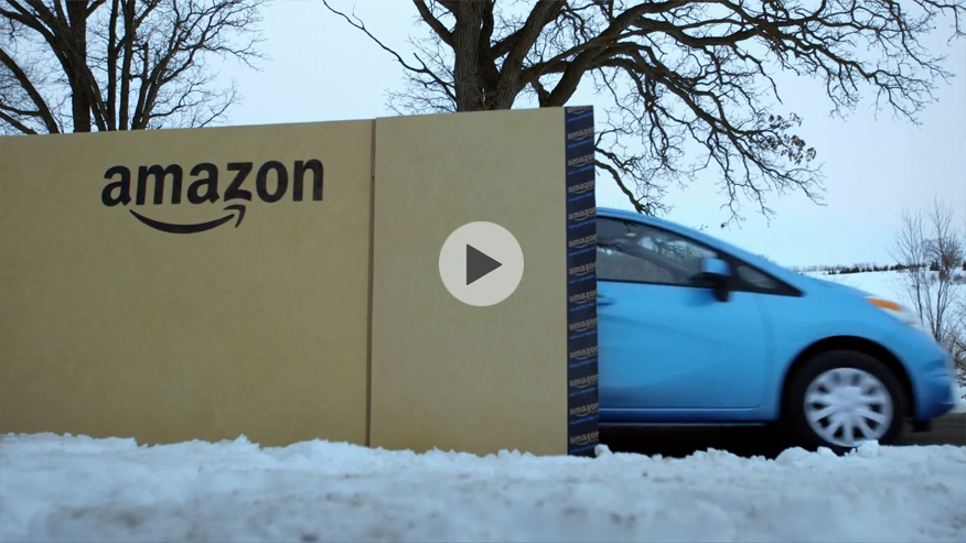 Amazon delivers a Nissan Versa Note